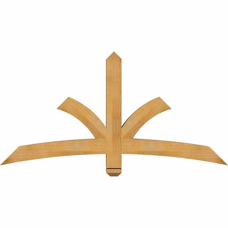 Ekena Millwork Davenport Rough Sawn Timber Gable Bracket, Western Red Cedar, 60"W x 30"H x 4"D x 4"F, 12/12 Pitch GBW060X30X0404DAV00RWR
